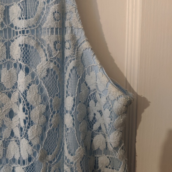 Baby blue lace Shift Dress - Picture 5 of 8
